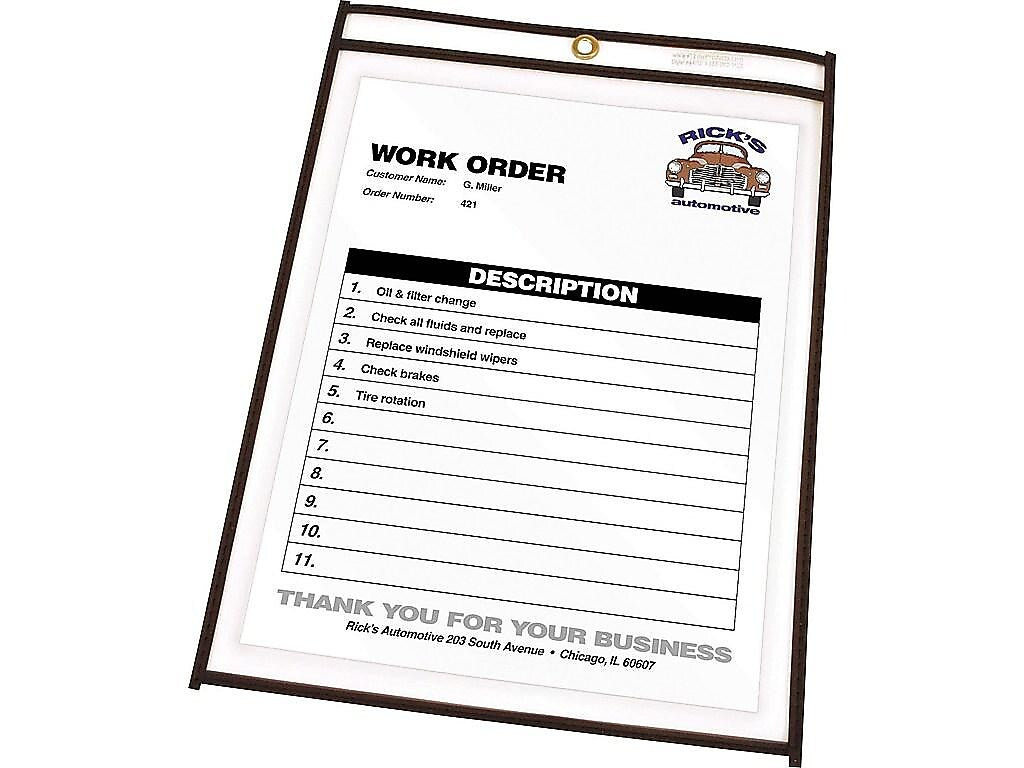 C-Line Job Ticket Holders, 11" x 14", Clear, 25/Box