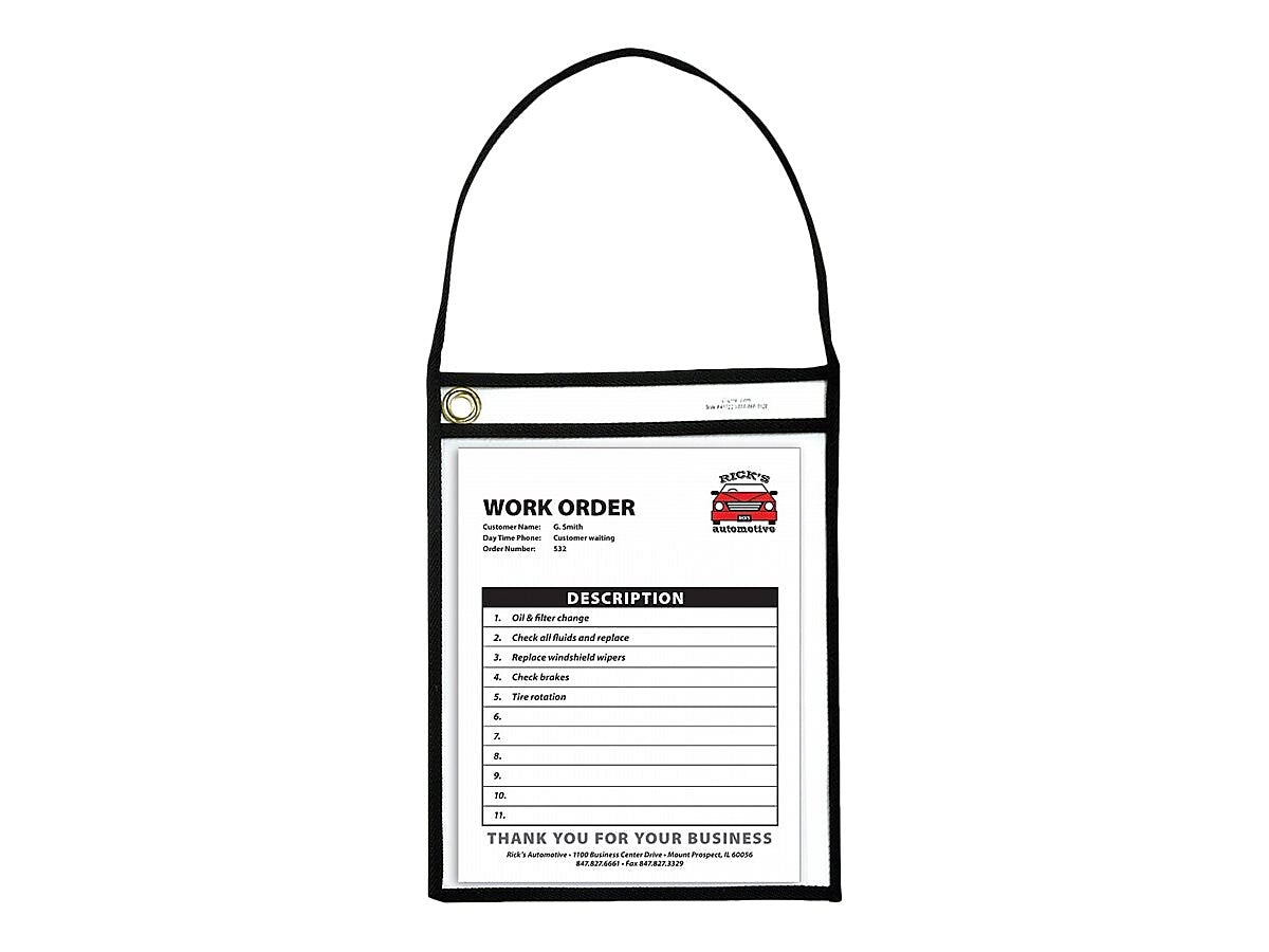 C-Line Job Ticket Holders, 9" x 12", Clear, 15/Box