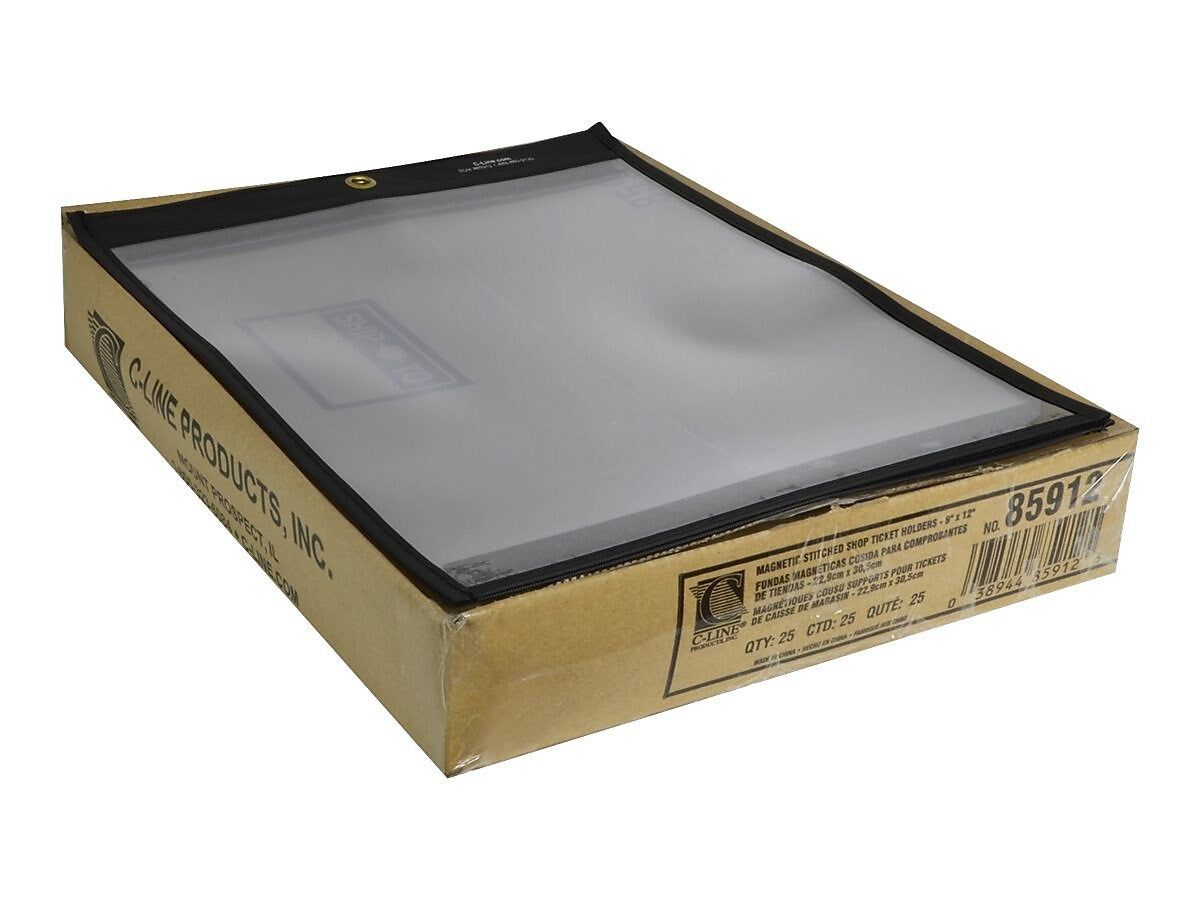 C-Line Magnetic Stitched Job Ticket Holder, 9