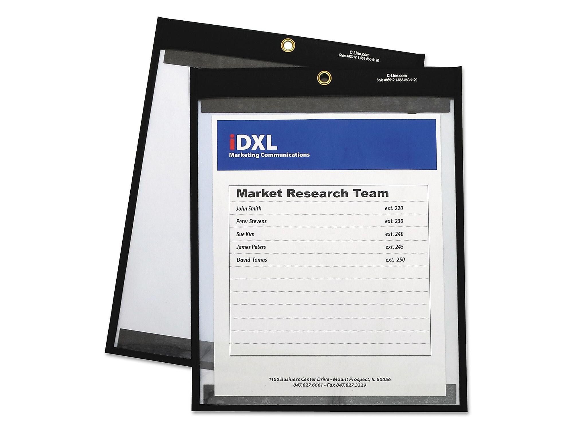 C-Line Magnetic Stitched Job Ticket Holder, 9