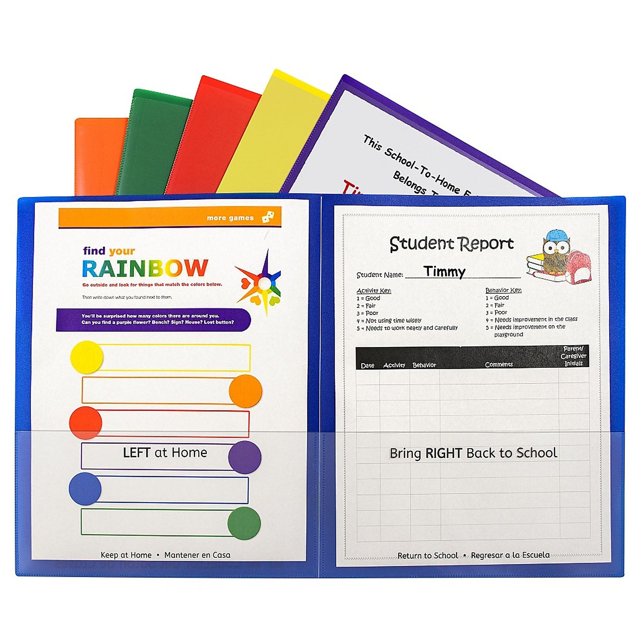 C-Line Plastic Classroom Connector School-To-Home Folder, 11.75
