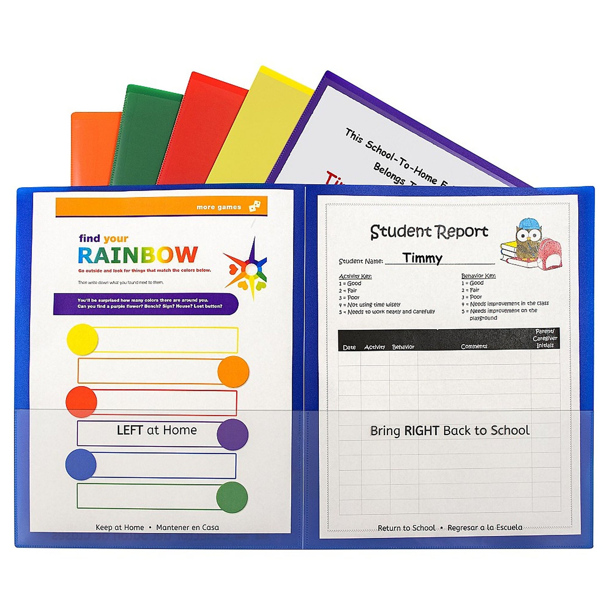 C-Line Plastic Classroom Connector School-To-Home Folder, 11.75