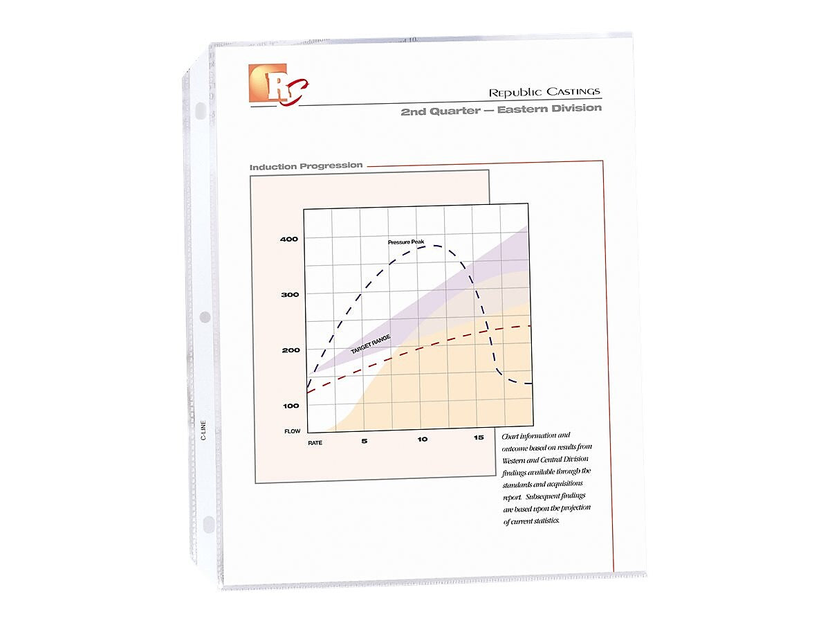 C-Line Standard Weight Sheet Protector, Non Glare, 11" x 8-1/2", Clear, 100/Box