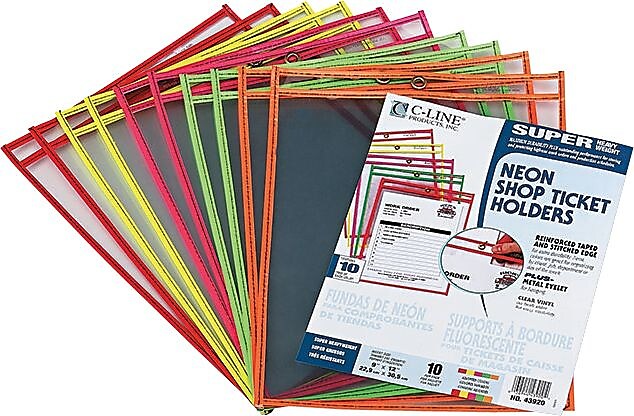 C-Line Stitched Shop/Job Ticket Holders, 9