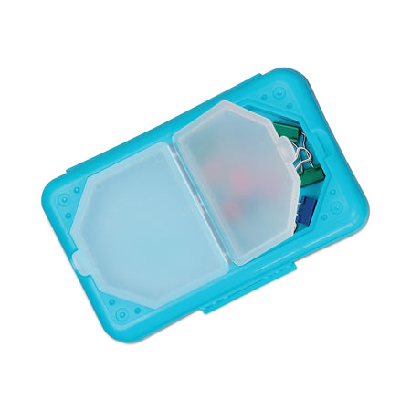 C-Line Storage Box, 5.43 x 8.25 x 2.43, Seafoam Green, Seaside Blue, Sunset Red, Sunny Yellow, 12/Carton