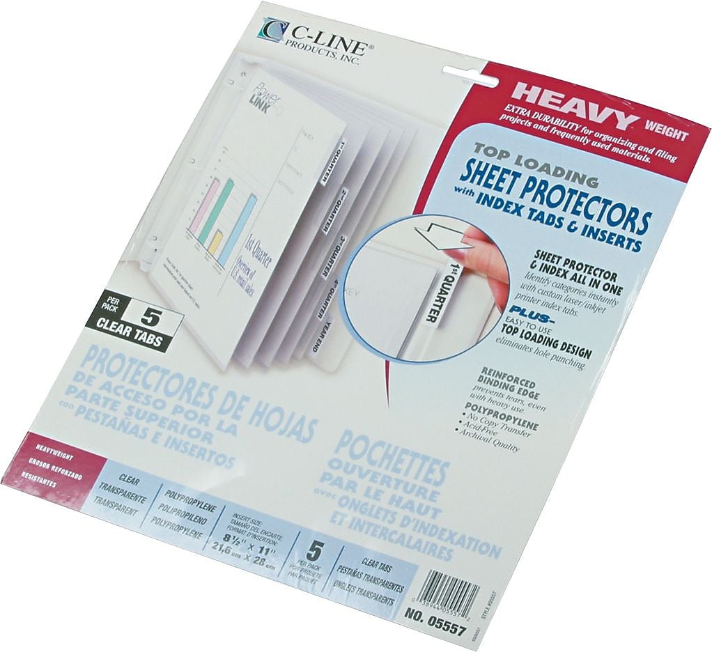 C-Line Top Load Sheet Protector, Standard Weight, 11