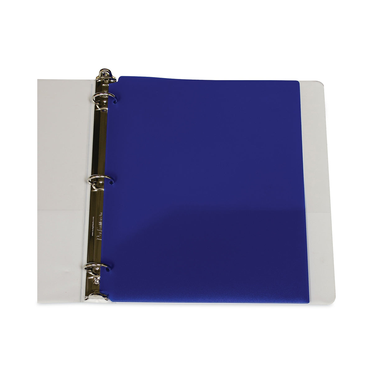 C-Line® Two-Pocket Heavyweight Poly Portfolio Folder, 3-Hole Punch, 11 x 8.5, Blue, 25/Box