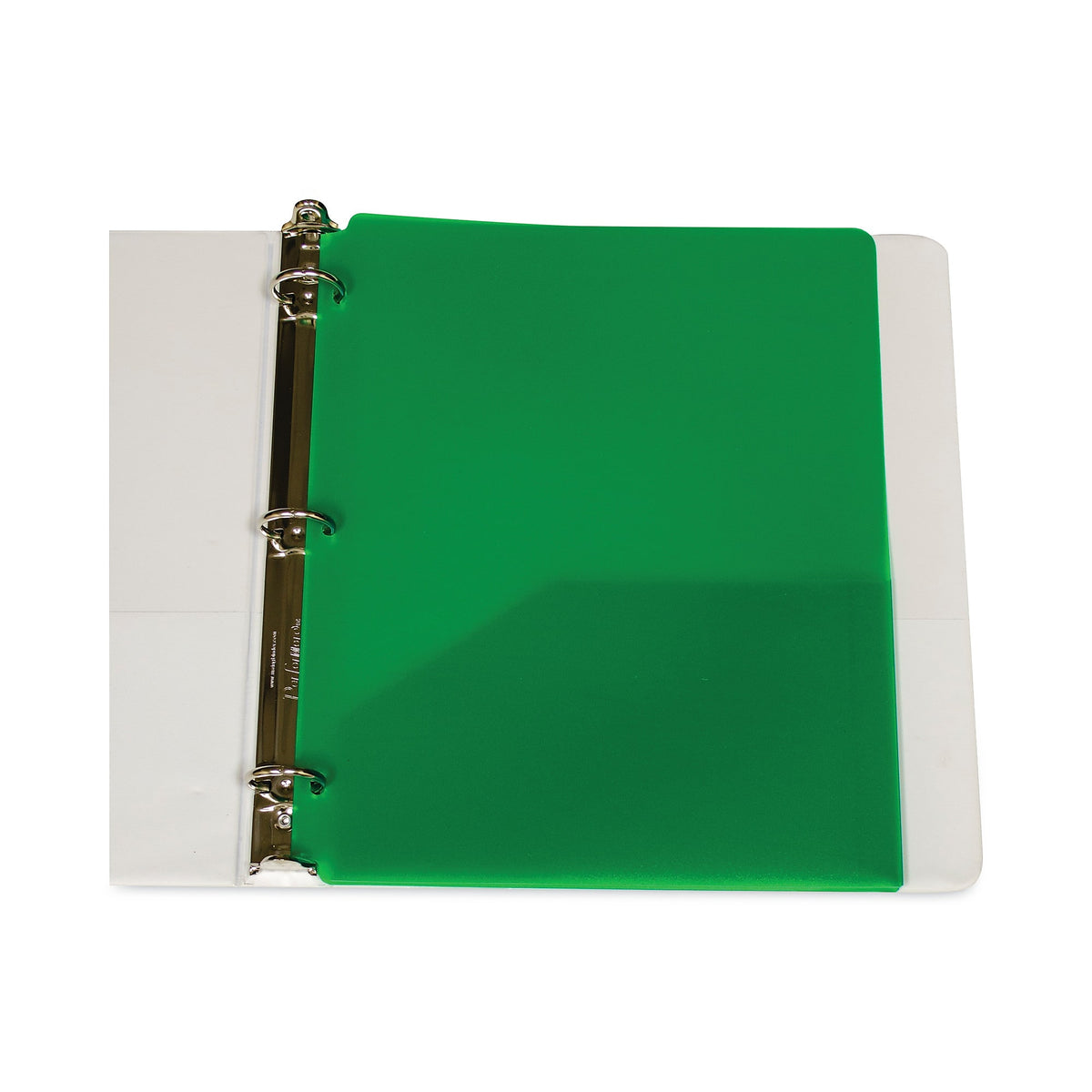 C-Line® Two-Pocket Heavyweight Poly Portfolio Folder, 3-Hole Punch, 11 x 8.5, Green, 25/Box