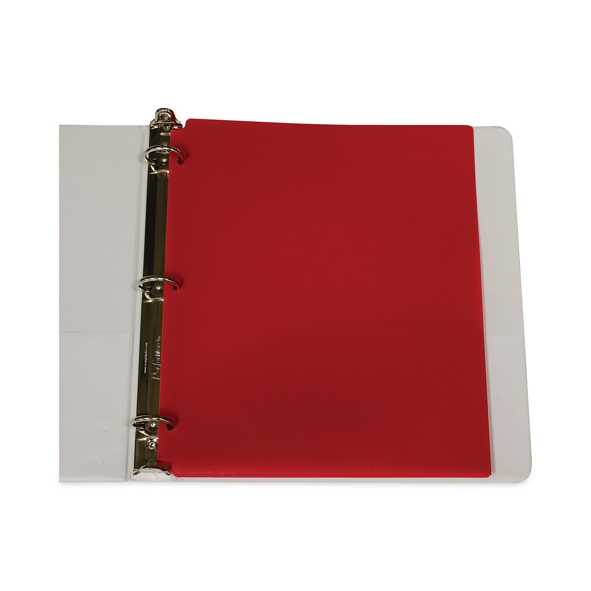 C-Line® Two-Pocket Heavyweight Poly Portfolio Folder, 3-Hole Punch, 11 x 8.5, Red, 25/Box