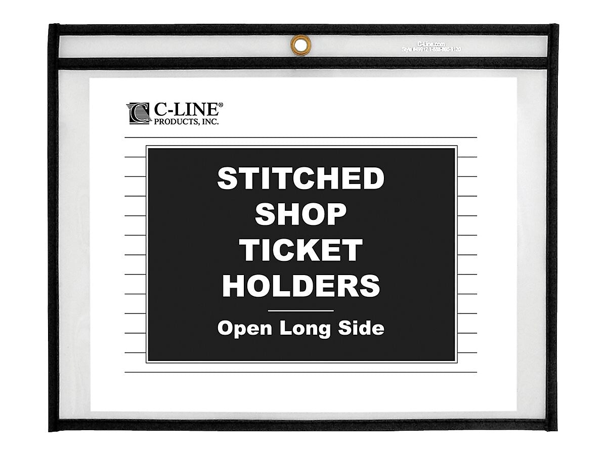 C-Line Vinyl Job Ticket Holders, 8-1/2
