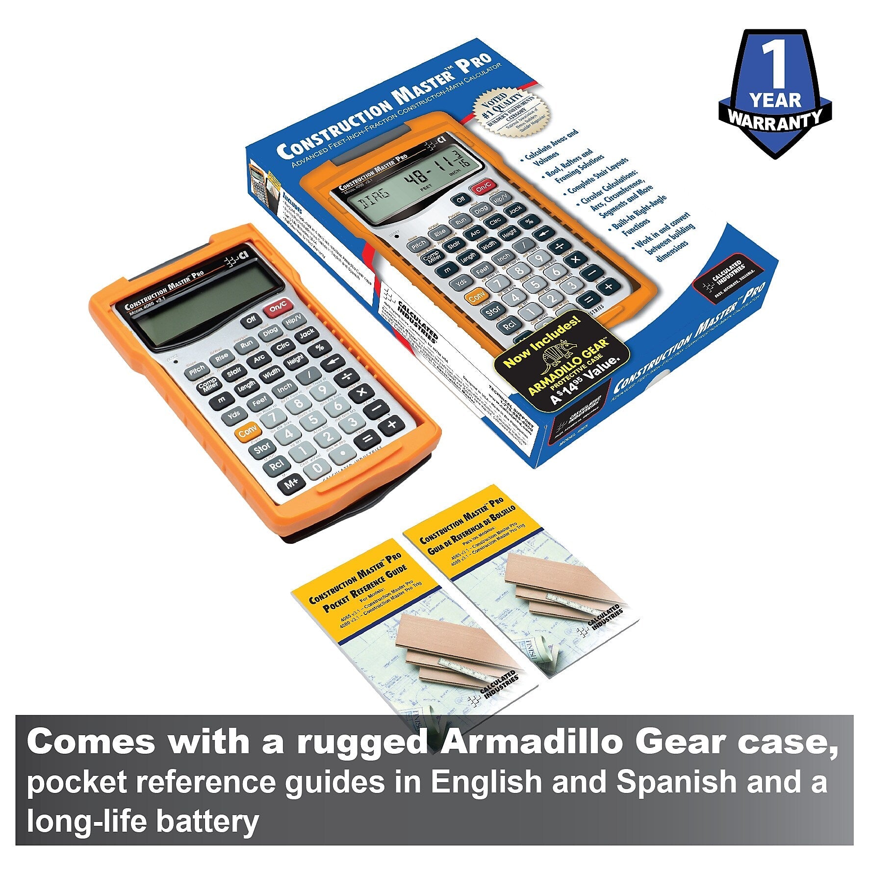 Calculated Industries Master Pro III Series  Construction Calculator, Silver