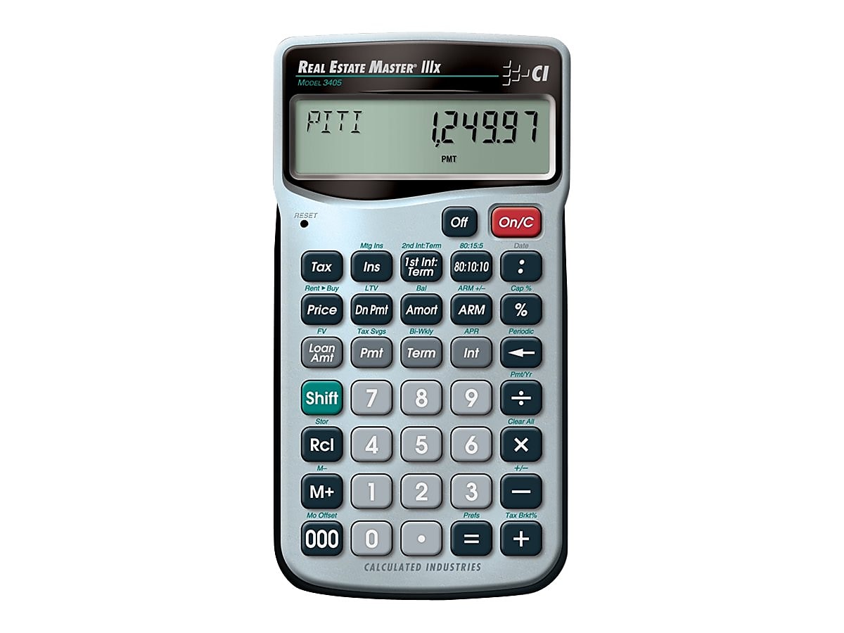 Calculated Industries Master  Real Estate & Mortgage Calculator, Silver/Black