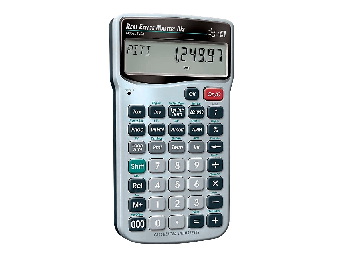 Calculated Industries Master  Real Estate & Mortgage Calculator, Silver/Black