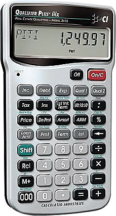 Calculated Industries Qualifier Plus IIIx  Real Estate & Mortgage Calculator, Silver/Black