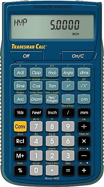 Calculated Industries Tradesman Calc  Industrial Calculator, Blue