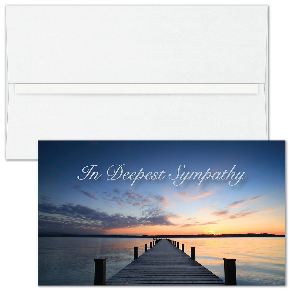 "Calming Waters" Sympathy Card w/ Unlined White Envelope, 50/BX