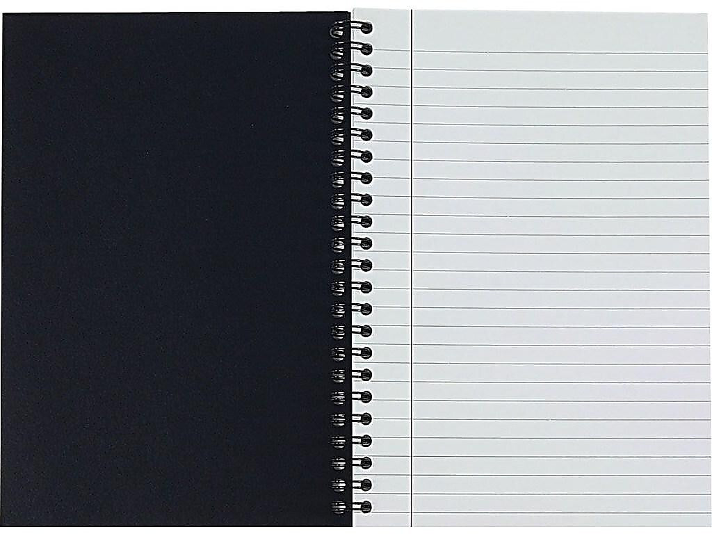 Cambridge 1-Subject Notebooks, 5" x 8", Wide Ruled, 80 Sheets, Black