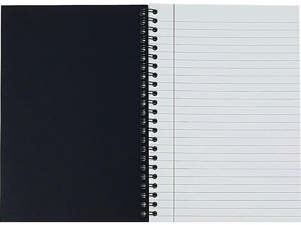 Cambridge 1-Subject Notebooks, 5" x 8", Wide Ruled, 80 Sheets, Black