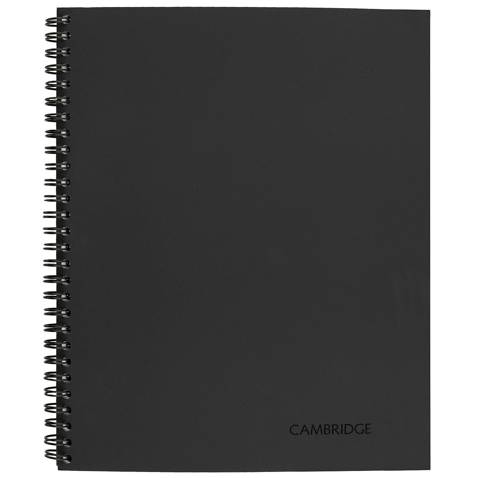 Cambridge 1-Subject Professional Notebooks, 8.5" x 11", Wide Ruled, 80 Sheets, Black