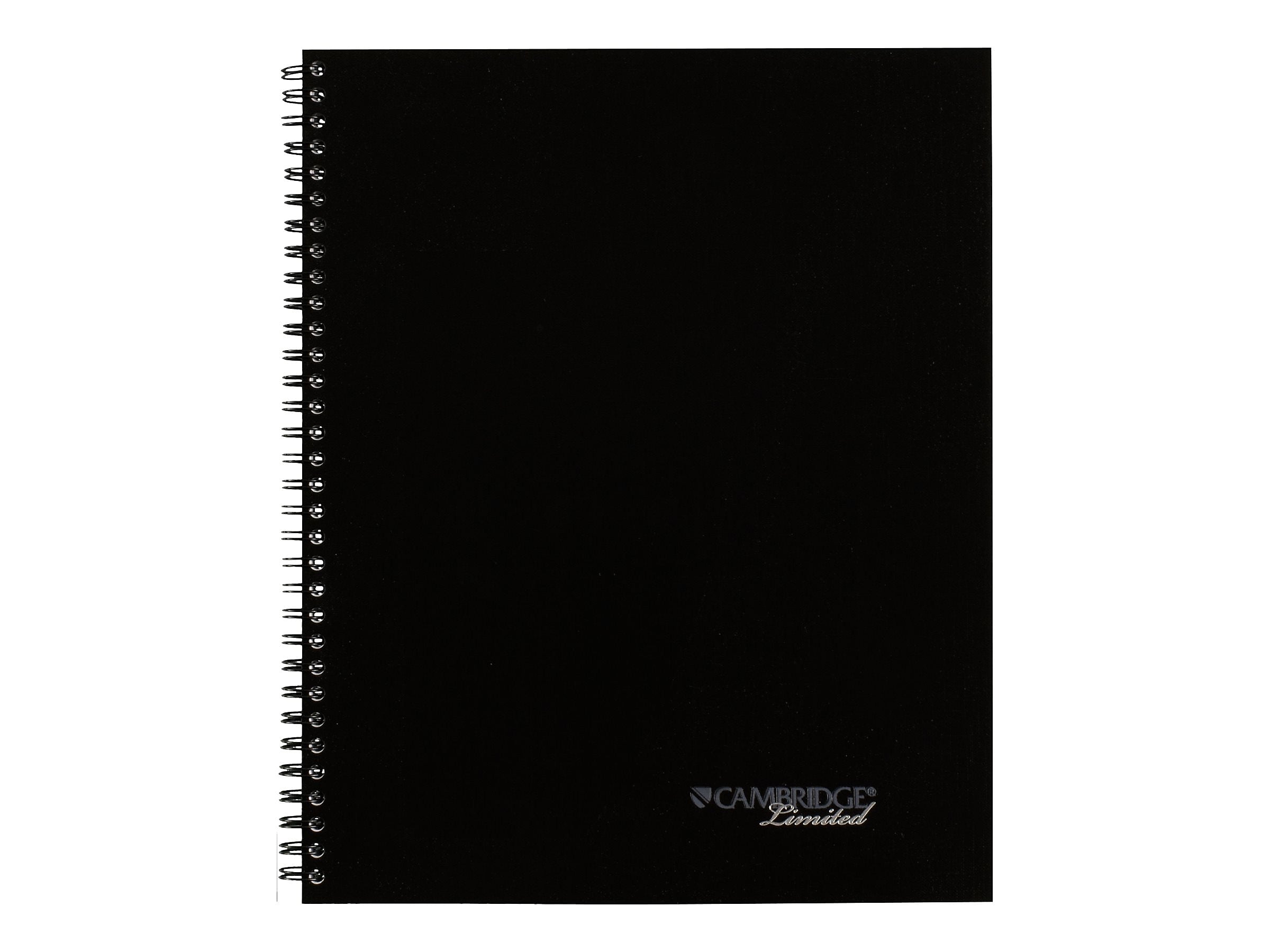 Cambridge 1-Subject Professional Notebooks, 8.5" x 11", Wide Ruled, 80 Sheets, Black