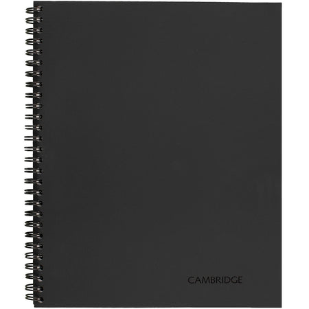 Cambridge 1-Subject Professional Notebooks, 8.5" x 11", Wide Ruled, 80 Sheets, Black