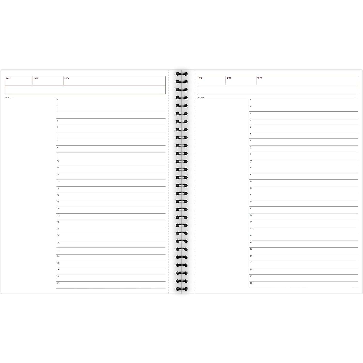 Cambridge 1-Subject Professional Notebooks, 8.5" x 11", Wide Ruled, 80 Sheets, Black