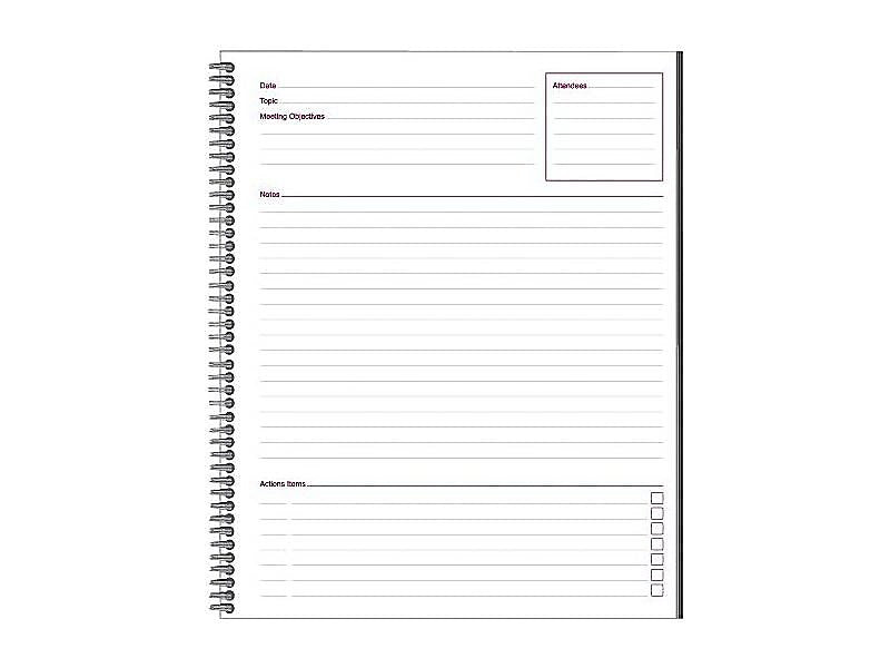 Cambridge 1-Subject Professional Notebooks, 8.88" x 11", Wide Ruled, 80 Sheets, Black