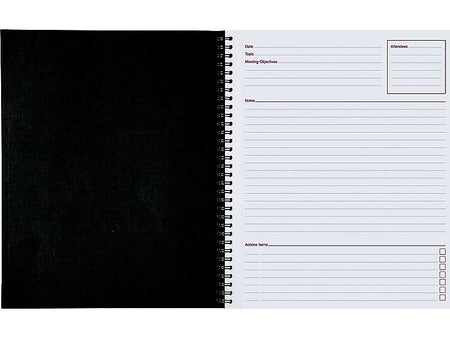 Cambridge 1-Subject Professional Notebooks, 8.88" x 11", Wide Ruled, 80 Sheets, Black