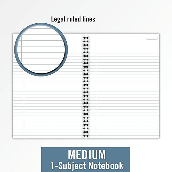 Cambridge Legal 1-Subject Professional Notebooks, 6.5