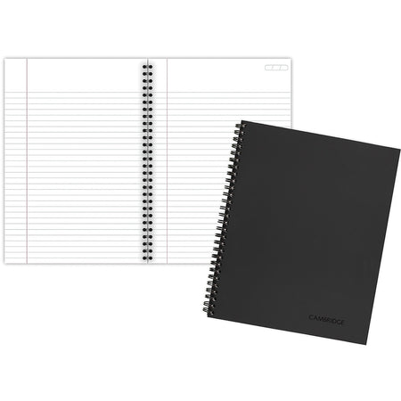 Cambridge Limited 1-Subject Professional Notebooks, 6.63" x 9.5", Wide Ruled, 80 Sheets, Black