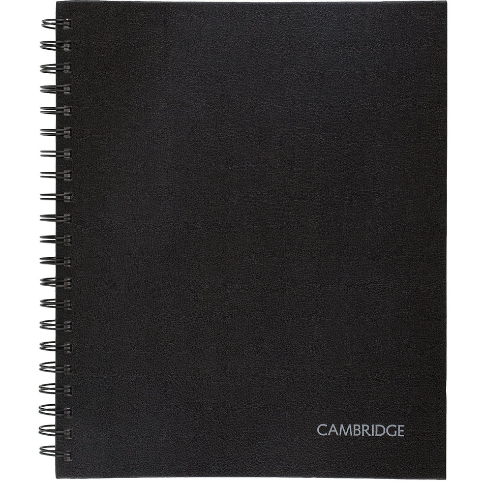 Cambridge Professional Notebooks, 8.5" x 11", Wide Ruled, 96 Sheets, Black