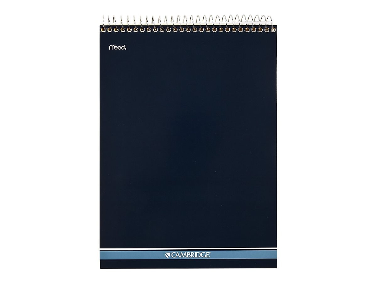 Cambridge Steno Book, 8.5" x 11", Wide Ruled, 70 Sheets, Blue