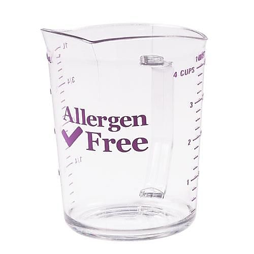 Cambro 4 Qt Allergen Free Measuring Cup, Polycarbonate