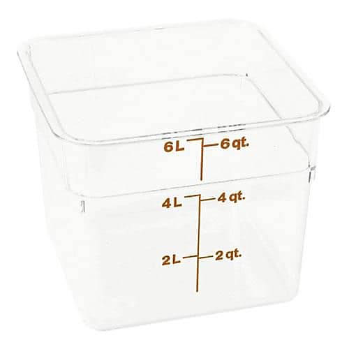 Cambro 6 Qt. CamSquare® Food Storage Container, 8 3/8