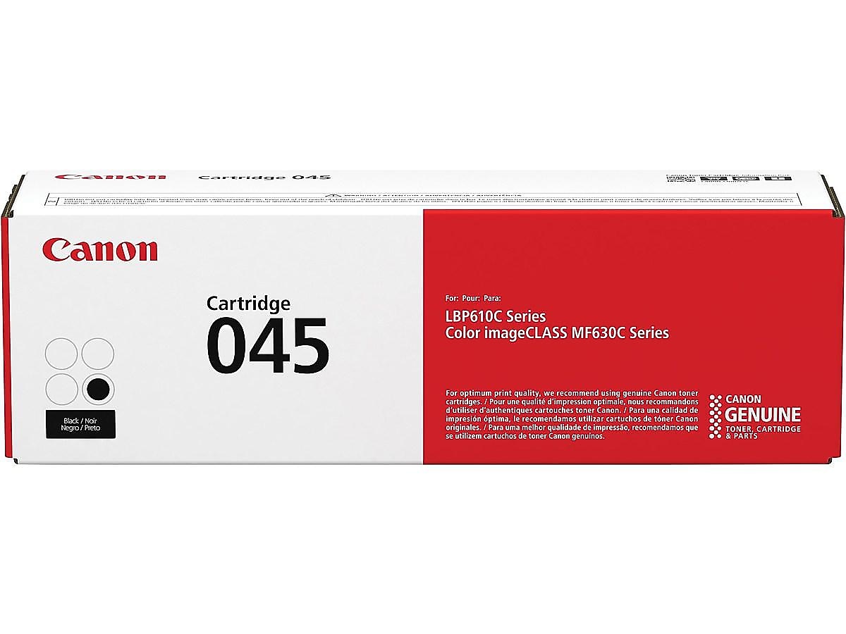 Canon 045 Black Standard Yield Toner Cartridge, Prints Up to 1,400 Pages