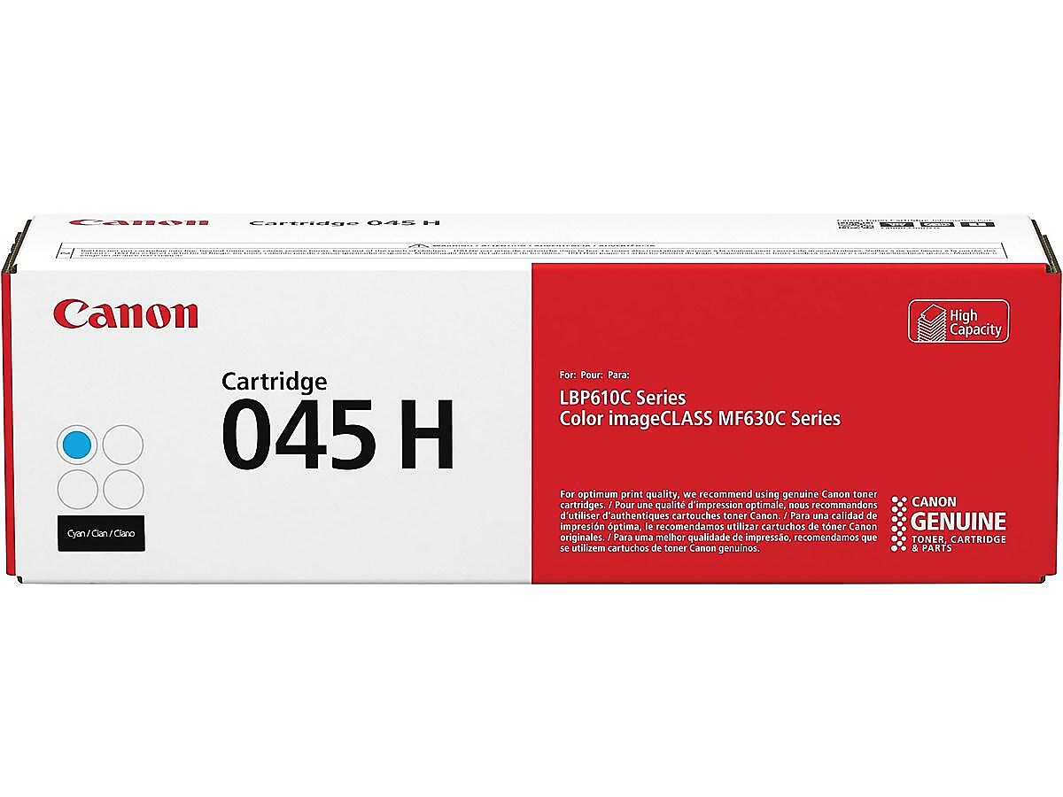 Canon 045 H Cyan High Yield Toner Cartridge, Prints Up to 2,200 Pages