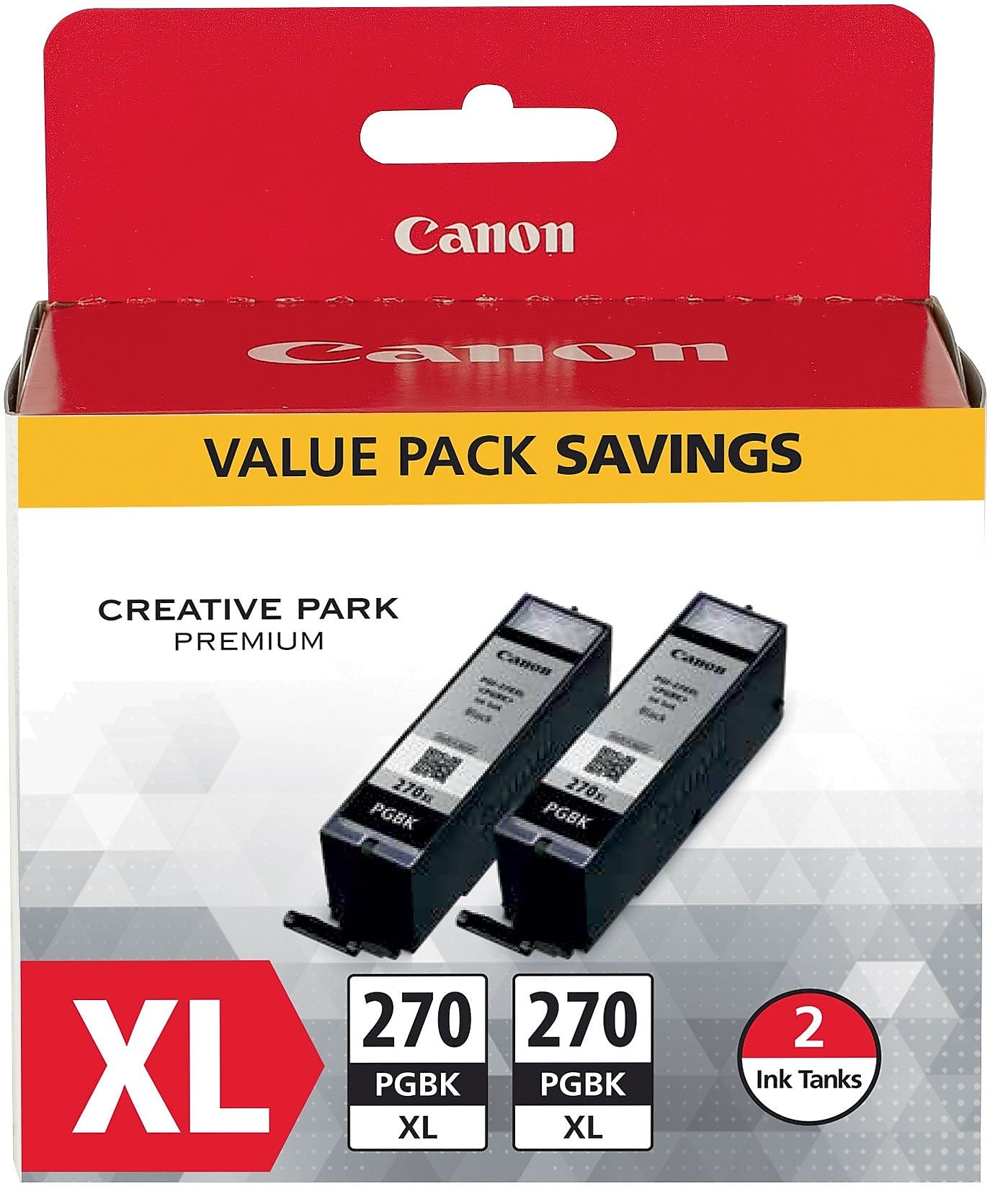 Canon 270 XL Black High Yield Ink, 2/Pack