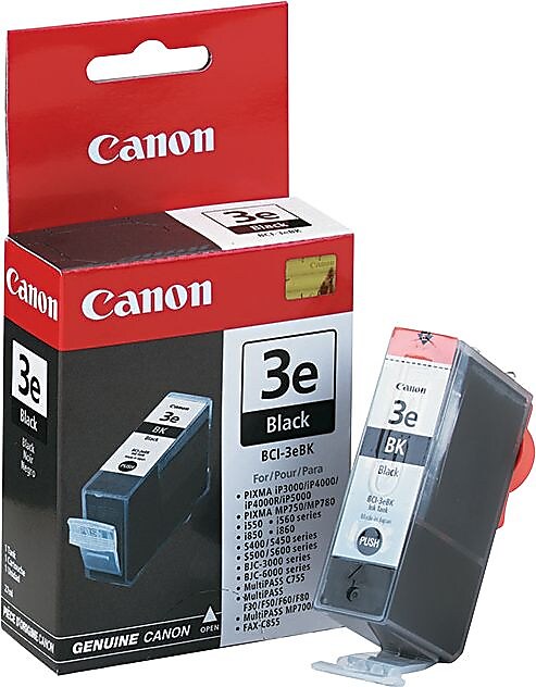 Canon 3e Black Standard Yield Ink Cartridge
