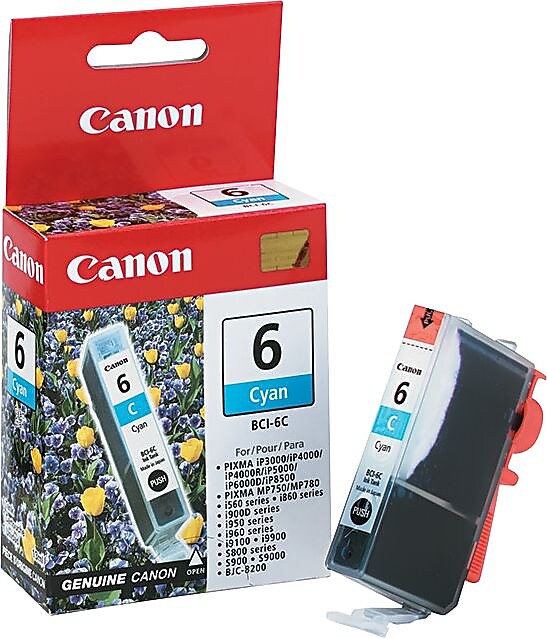 Canon 6 Cyan Standard Yield Ink Cartridge