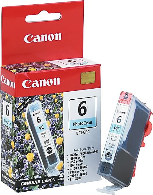 Canon 6 Photo Cyan Standard Yield Ink Cartridge