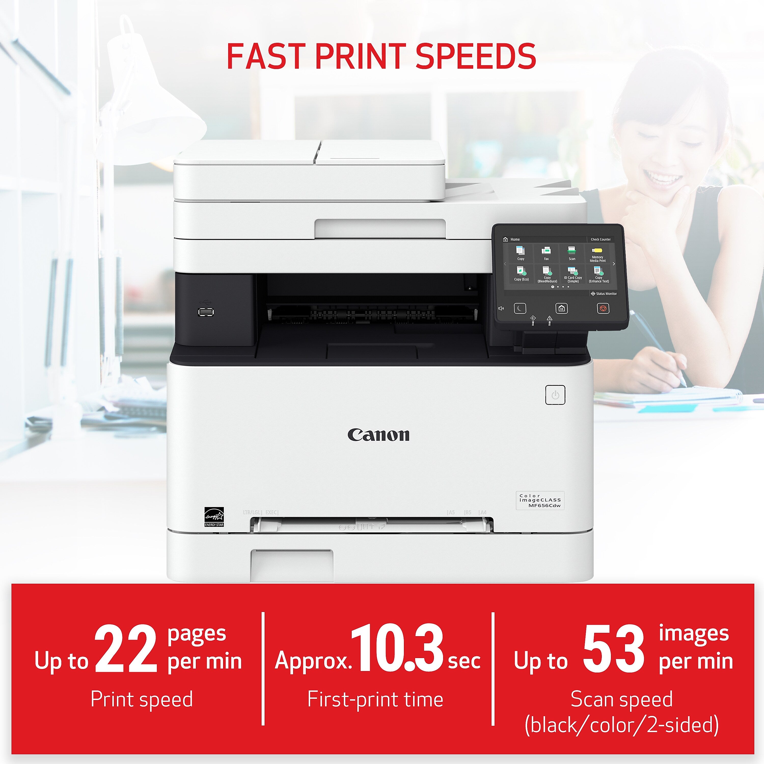Canon Color imageCLASS MF656Cdw Wireless Color All-in-One Laser