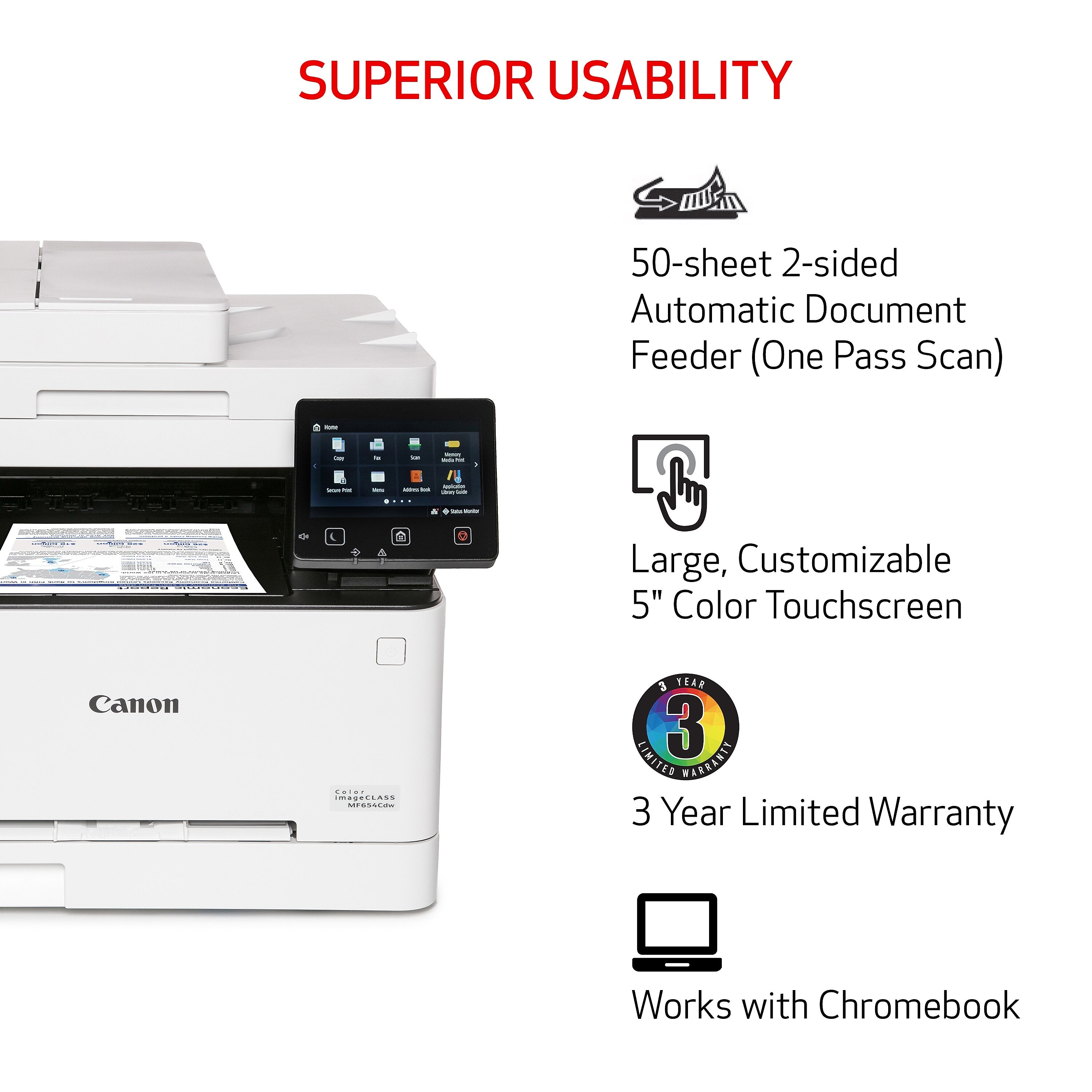 Canon Color imageCLASS MF656Cdw Wireless Color All-in-One Laser