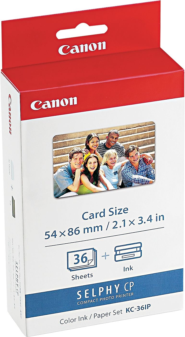 Canon KC-36IP Black and Color Standard Yield Printer Cartridge and Paper Kit
