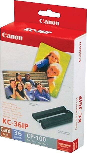 Canon KC-36IP Black and Color Standard Yield Printer Cartridge and Paper Kit