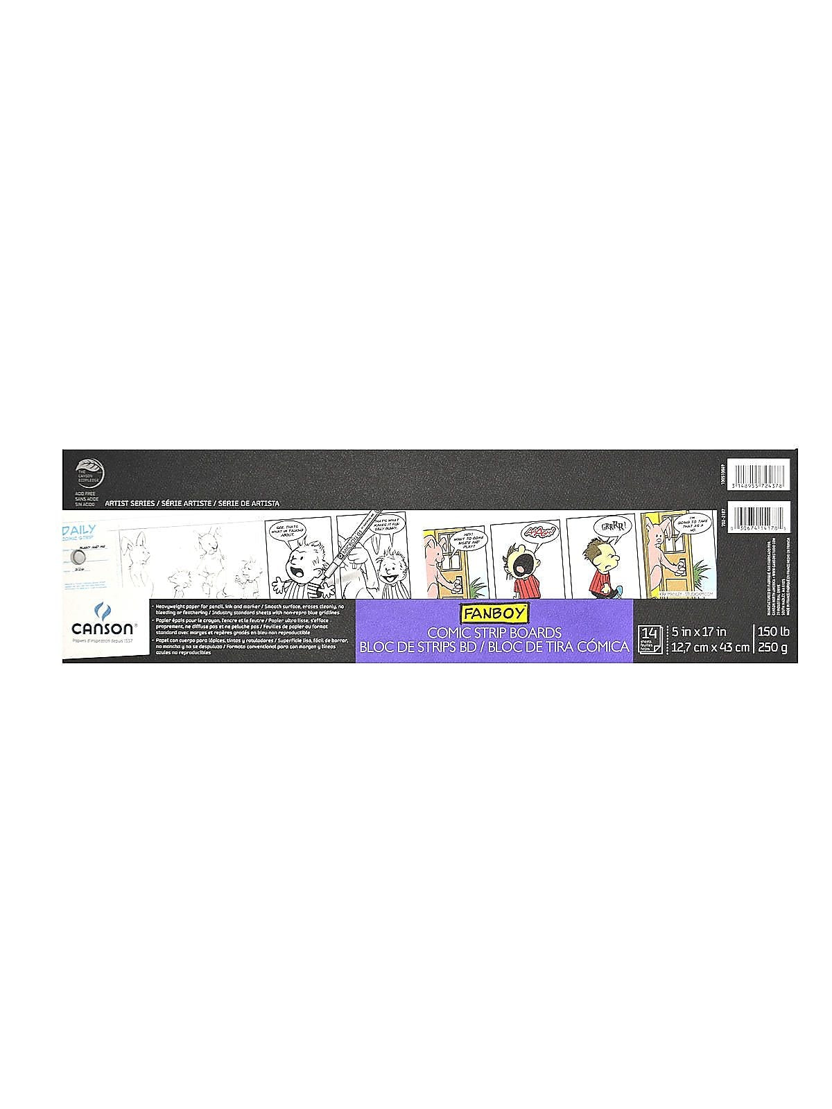 Canson Fanboy Comic Strip Boards, 5 In. x 17 In., Pad Of 14