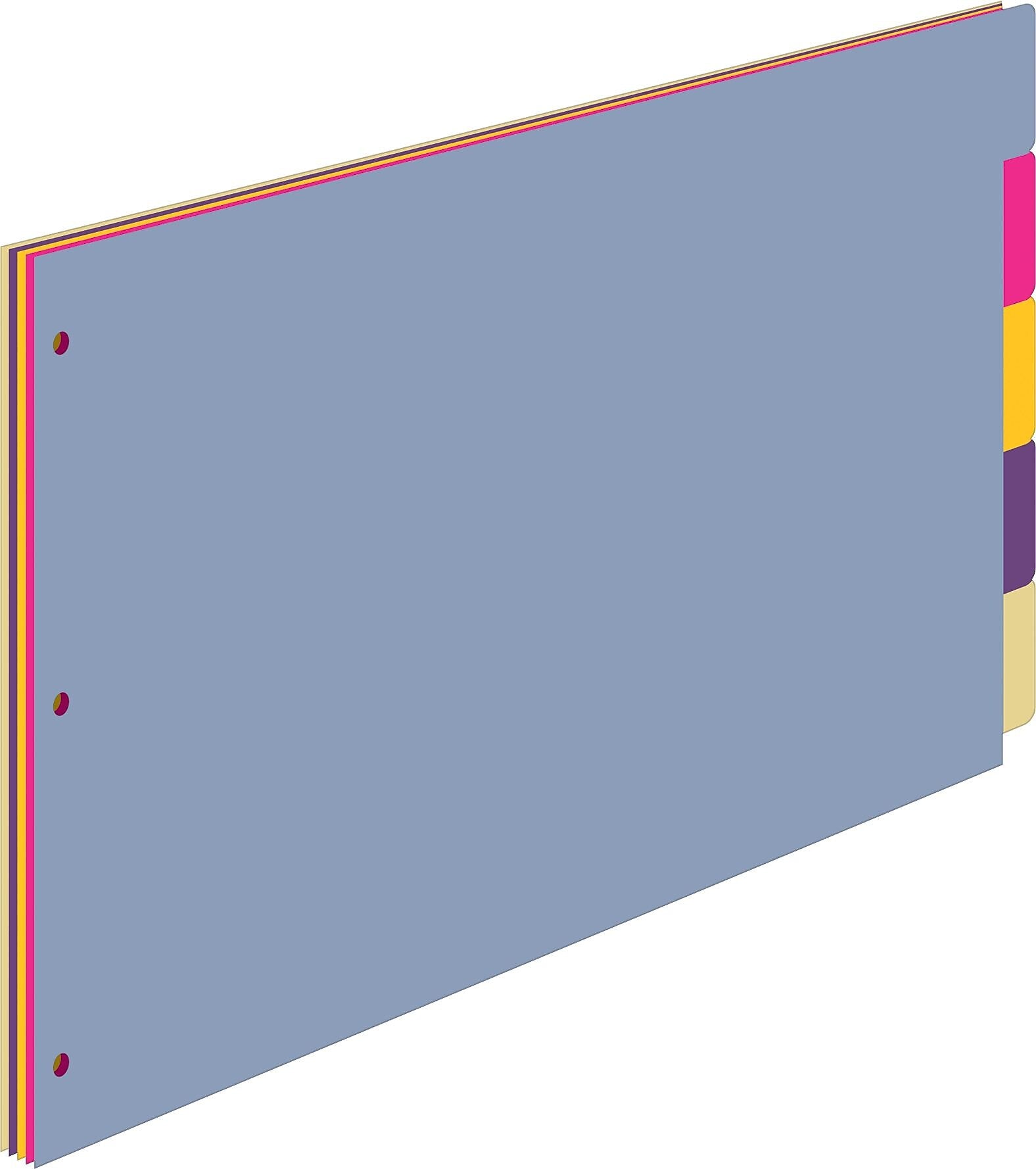 Cardinal Blank Dividers, 5-Tab, Assorted Colors, Set