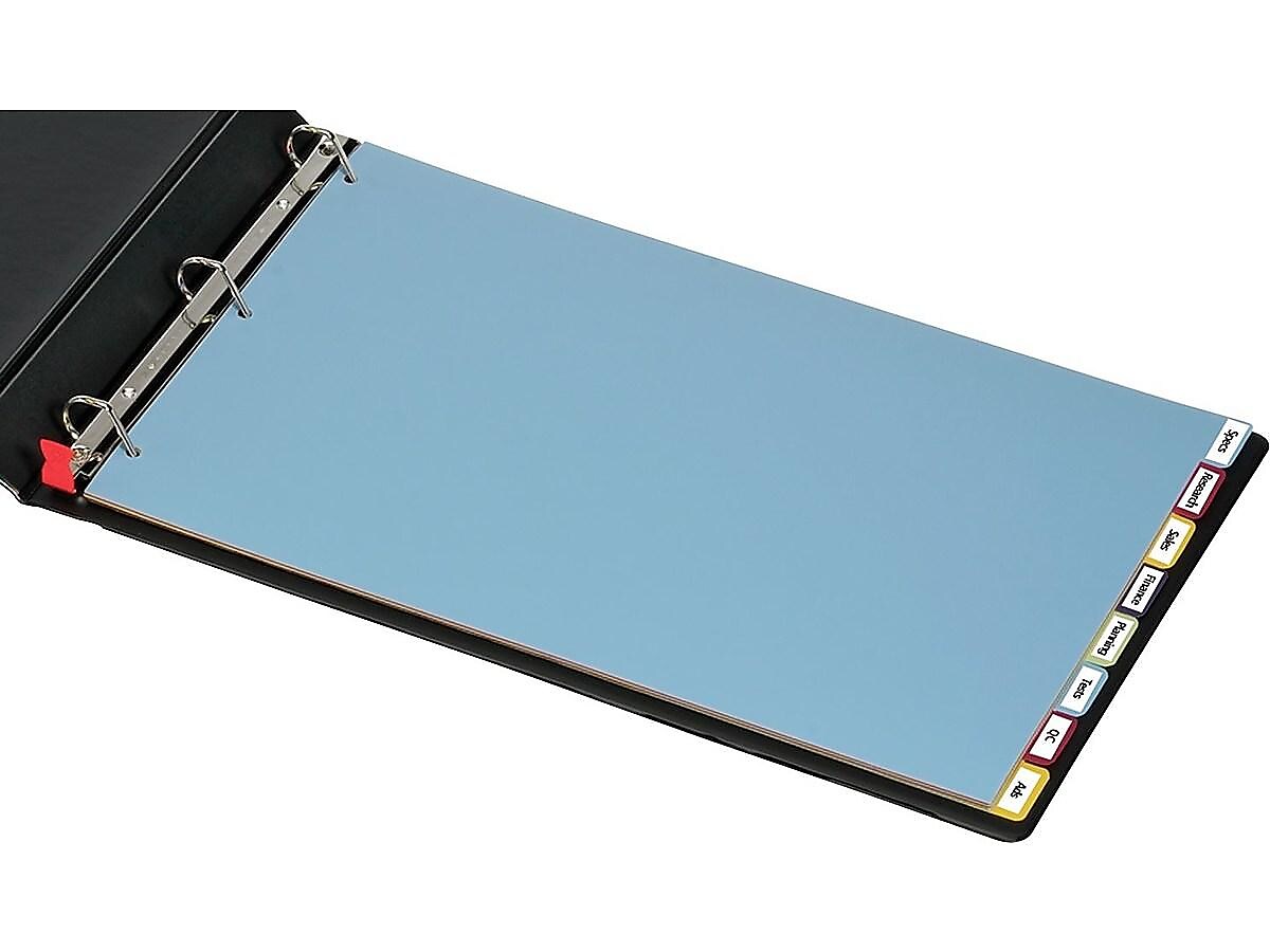 Cardinal Blank Dividers, 8-Tab, Blue/Green/Purple/Red/Yellow