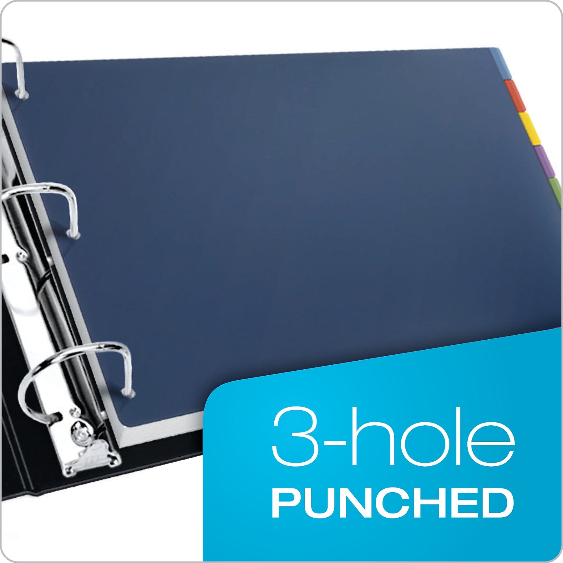 Cardinal Blank Dividers, 8-Tab, Blue/Green/Purple/Red/Yellow