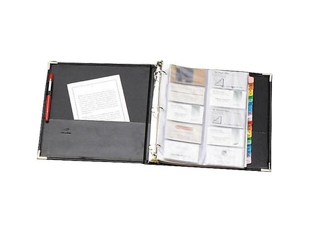 Cardinal Business Collection Business Card Binder, 200 Card Capacity, Black