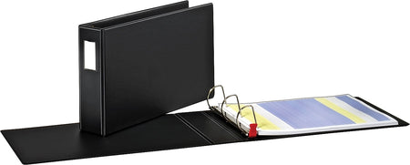 Cardinal EasyOpen Tabloid Slant-D Reference Heavy Duty 3" 3-Ring Non-View Binders, D-Ring, Black